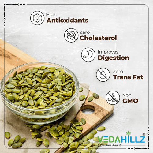 Vedahillz Organic Pumpkin Seeds Made from Carefully Selected Natural Seeds